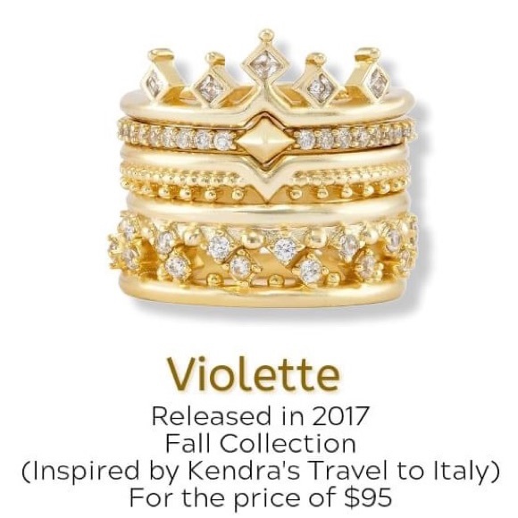 Kendra Scott Violetta 5-ring set - Picture 5 of 5